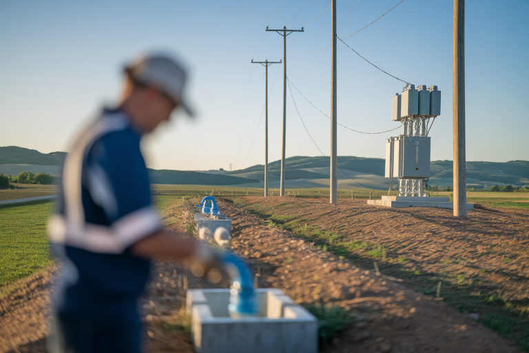 paysage-rural-ouvrier-flou-poteaux