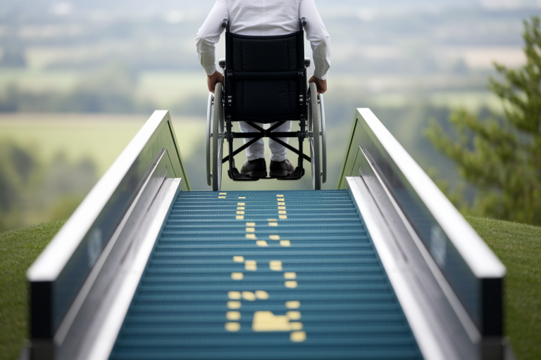 personne-fauteuil-roulant-rampe-inclinee