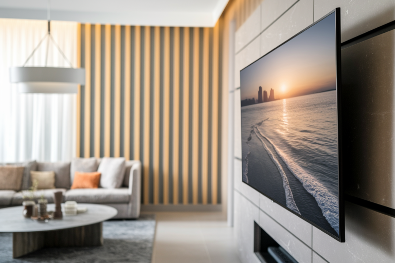 salon-ecran-plat-supports-minimaliste