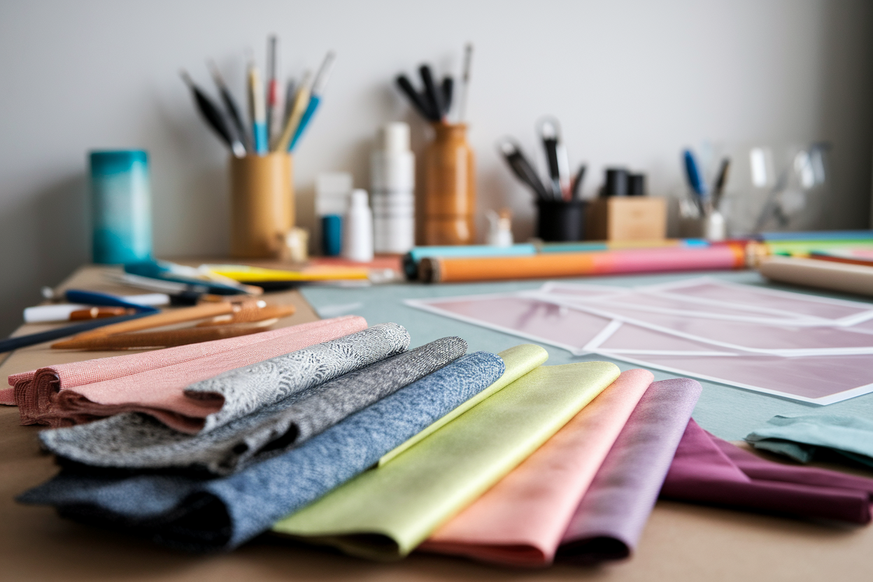 tissus-papier-feuilles-translucides-table