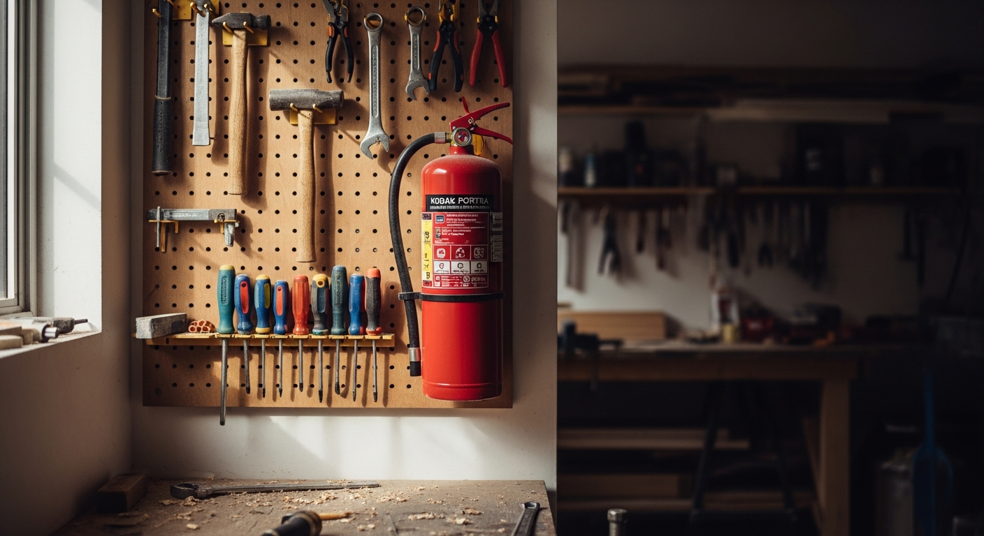 Extincteur dans l'atelier : ce que tout bricoleur doit savoir