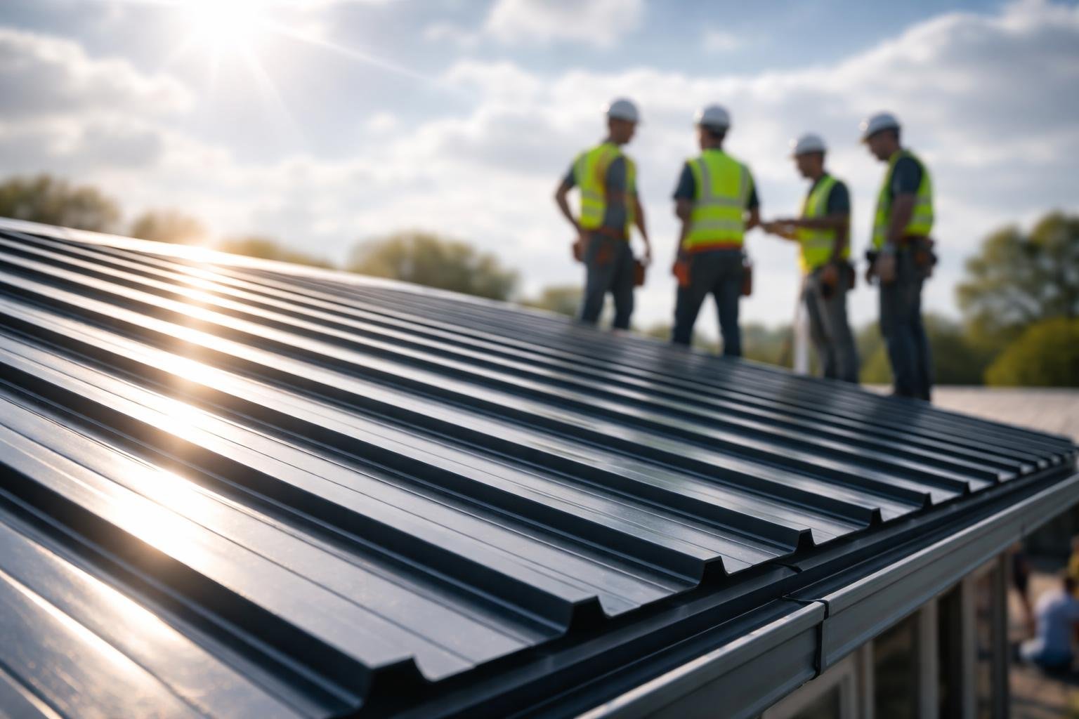 toit-bac-acier-soleil-nuages