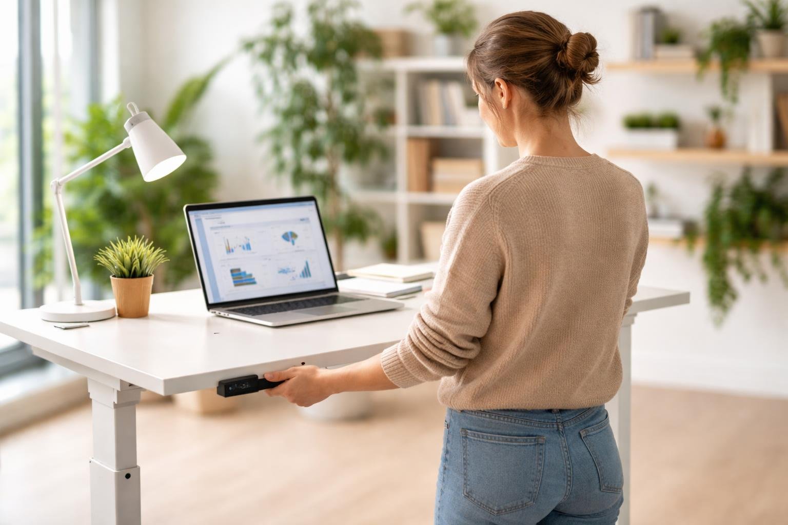 personne-ajustant-bureau-ergonomique-moderne