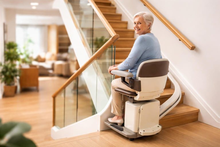interieur-moderne-personne-agee-monte-escalier