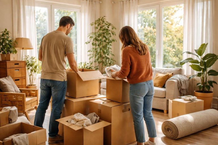 couple-deballage-cartons-salon-lumineux