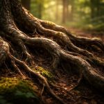 racines-arbre-foret-lumiere-feuillage
