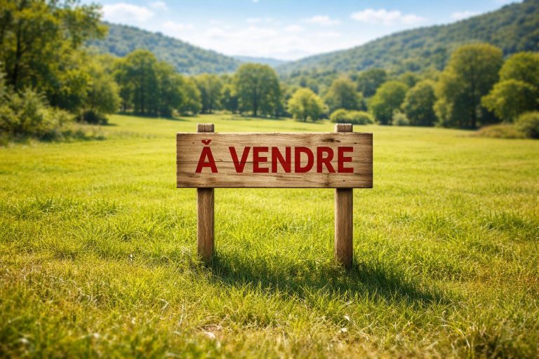 terrain-verdoyant-panneau-a-vendre