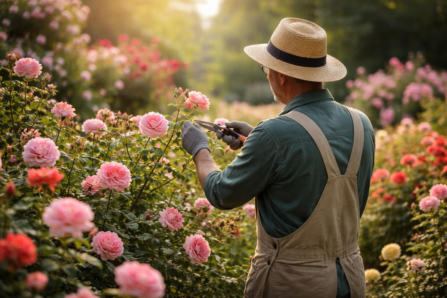jardinier-tailler-rosiers-jardin-luxuriant